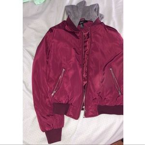 FOREVER 21 REFLECTIVE BOMBER JACKET